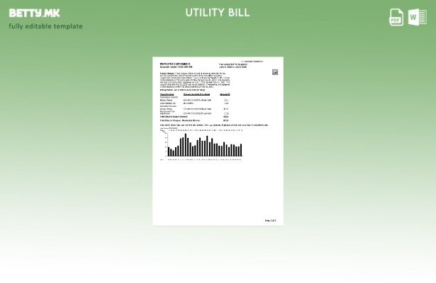 Шаблон за страници за комунални сметки во модерен стил на САД Мериленд Пепко 1